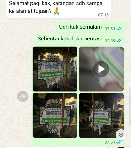 Pengiriman Papan Bunga Selamat Nunuk Lelea