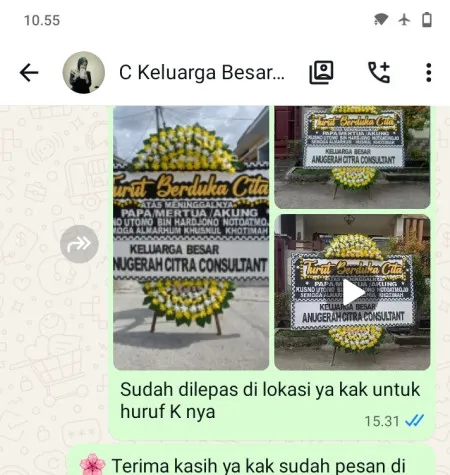 Pengiriman Papan Bunga Duka Nunuk Lelea