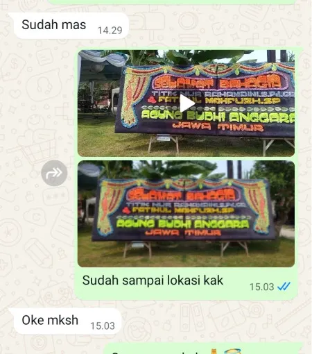Pengiriman Papan Bunga Nunuk Lelea